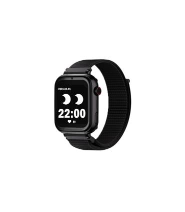 Savefamily Reloj Inteligente Infantil SaveWatch Plus con GPS y Llamada - IP67 - Boton SOS - Carcasa Negra - Correa Tela Negra