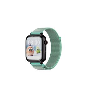 Savefamily Reloj Inteligente Infantil SaveWatch Plus con GPS y Llamada - IP67 - Boton SOS - Carcasa Negra - Correa Tela Verde
