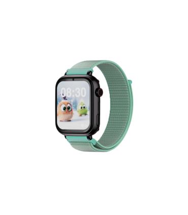 Savefamily Reloj Inteligente Infantil SaveWatch Plus con GPS y Llamada - IP67 - Boton SOS - Carcasa Negra - Correa Tela Verde