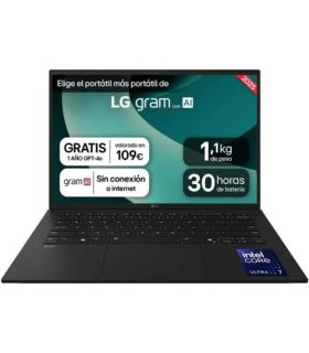 LG Gram 14ZD90T-G.AX78B Portatil 14" Intel Core Ultra 7 255H - 16GB - 1TB SSD - Color Negro - Teclado QWERTY (ES