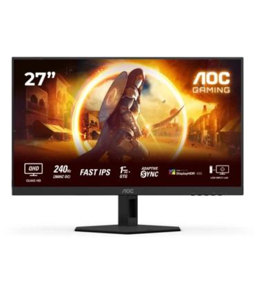 AOC Q27G4ZR Monitor 27" FastIPS QHD 240Hz/260Hz HDR400 - Respuesta 1ms - Ajustable en Altura, Inclinacion y Rotacion - HDMI, Dis