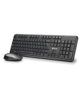NGS Kit Teclado Inalambrico y Raton Inalambrico 1200dpi - 12 Teclas Multimedia - Indicadores LED - Color Negro