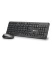 NGS Kit Teclado Inalambrico y Raton Inalambrico 1200dpi - Italiano - 12 Teclas Multimedia - Indicadores LED - Color Negro