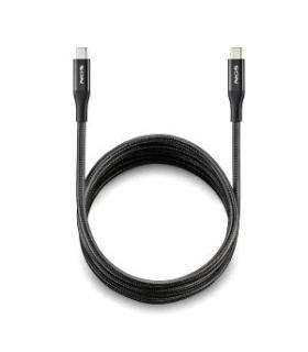NGS Cable 2.0 USB-C Macho a USB-C Macho - Carga Ultrarapida hasta 240W - Longitud 2m - Color Negro
