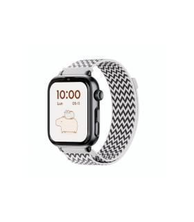 Savefamily Reloj Inteligente Infantil SaveWatch Plus 2 - Pantalla Amoled - Carcasa Negra - Correa Tela Zigzag