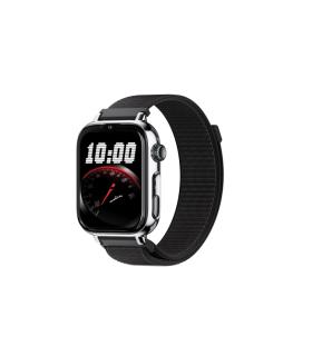 Savefamily Reloj Inteligente Infantil SaveWatch Plus 2 - Pantalla Amoled - Carcasa Plateada - Correa Tela Negra