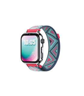 Savefamily Reloj Inteligente Infantil SaveWatch Plus 2 - Pantalla Amoled - Carcasa Plateada - Correa Tela Tribeca