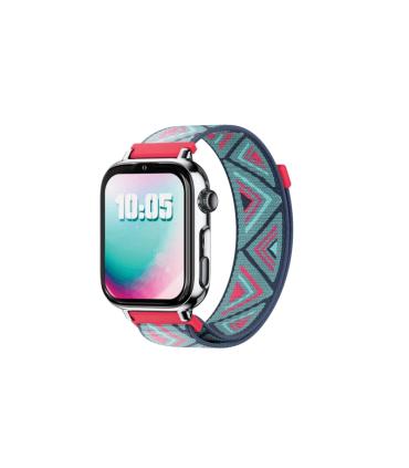 Savefamily Reloj Inteligente Infantil SaveWatch Plus 2 - Pantalla Amoled - Carcasa Plateada - Correa Tela Tribeca