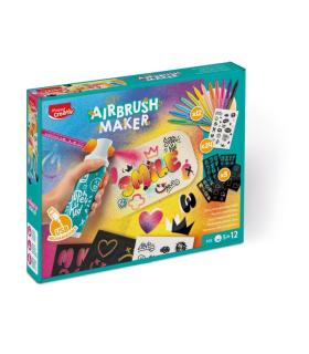 Maped Airbrush Maker Kit de Aerografo para Niños Facil de Usar con Rotuladores Maped Jungle + Pack de Recambios - Para Niños..