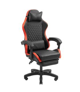 Mars Gaming MGC-X Silla Gaming Ergonomica - Reposapies Extensible - Cojines Lumbar y Cervical - 660x540x1250mm - Acabado en Cuer