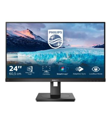 Philips S Line 242S1AE/00 Monitor 23.8" LED IPS FullHD 75Hz - Respuesta 4ms - Altavoces 4W - Regulable en Altura, Giratorio e In