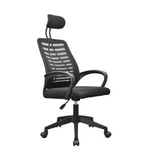 Mars Gaming MGC-ERGOB Silla de Oficina Ergonomica - Reposacabezas, Soporte Lumbar y Reposabrazos Ajustable - Malla Transpirable.