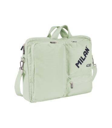 Milan 403 Since 1918 Maletin para Portatiles hasta 17" - Cierre de Cremallera - 3 Compartimentos - 42x34x9cm - Color Menta