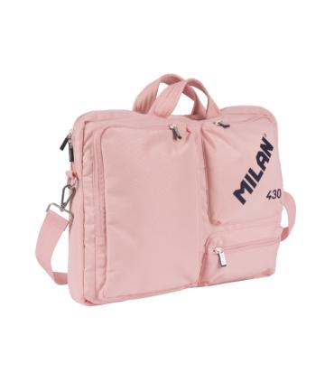Milan 403 Since 1918 Maletin para Portatiles hasta 17" - Cierre de Cremallera - 3 Compartimentos - 42x34x9cm - Color Rosa