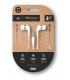 TechOneTech Soft EearTech Auriculares Intraurales - Microfono Integrado - Mini Jack 3.5mm - Cable de 1.20m - Blanco