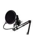 Coolbox Coolcaster Microfono USB Cardioide de Brazo Extensible para Streaming - Parabrisas y Filtro POP - Tripode - Color Negro