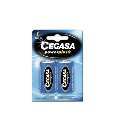 Cegasa Power Plus 2 Pack de 2 Pilas R14 C - Pilas Salinas para Aparatos de Bajo Consumo