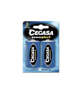 Cegasa Power Plus 2 Pack de 2 Pilas R20 D - Pilas Salinas para Aparatos de Bajo Consumo