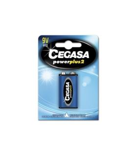 Cegasa Power Plus 2 Pack de 1 Pila 6F22 9V - Pila Salina para Aparatos de Bajo Consumo