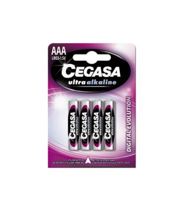 Cegasa Ultra Alcaline Pack de 4 Pilas LR03 AAA - Alta Tecnologia - Mas Capacidad, Potencia y Rendimiento