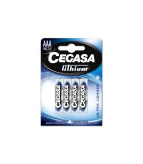 Cegasa Lithium Pack de 4 Pilas de Litio AAA LR03 1.5V