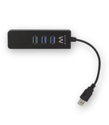 Ewent EW1140 hub de interfaz USB 3.2 Gen 1 (3.1 Gen 1) Type-A 5000 Mbit/s Negro
