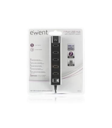 Ewent EW1130 hub de interfaz 480 Mbit/s Negro