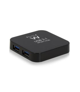 Ewent EW1134 hub de interfaz USB 3.2 Gen 2 (3.1 Gen 2) Type-A 5000 Mbit/s Negro