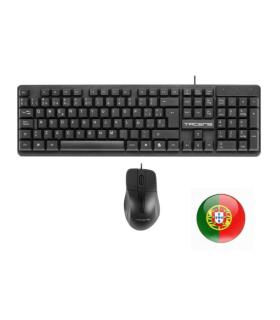 Tacens Anima ACP02 Pack USB Teclado Multimedia + Raton 1200dpi 3 Botones - Disposicion Portuguesa QWERTY PT - Cable de 1.3m - Te