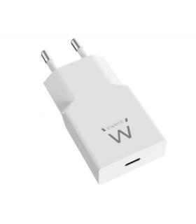 Ewent EW1310 Cargador GAN 20W - USB-C - Carga Rapida - Alta Eficencia - Color Blanco
