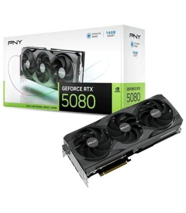 PNY GeForce RTX 5080 Tarjeta Grafica 16GB GDDR7 Triple Fan Reflex 2 AI NVIDIA DLSS4