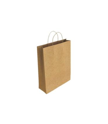 Bismark Bolsa de Papel Kraft - Medidas 32x10x24cm - Color Marron Pack de 25