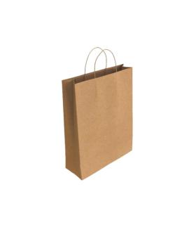 Bismark Bolsa de Papel Kraft - Medidas 37x12x27cm - Color Marron Pack de 25