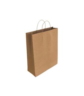Bismark Bolsa de Papel Kraft - Medidas 40x14x32cm - Color Marron Pack de 25