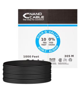 Nanocable 10.20.0504-EXT-BK cable de red Negro 305 m Cat6 U/UTP (UTP