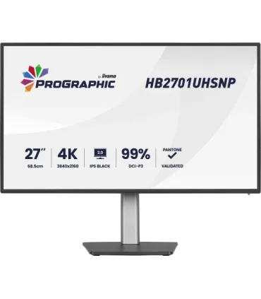 MONITOR IIYAMA, IPS PANEL TECHNOLODY LED, 27 PULGADAS, 68.5 CM, 3840X2160, 60 HZ