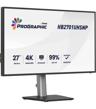MONITOR IIYAMA, IPS PANEL TECHNOLODY LED, 27 PULGADAS, 68.5 CM, 3840X2160, 60 HZ