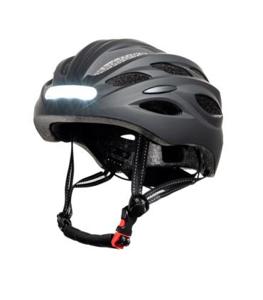 YOUIN CASCO MTB CON LUCES DELANTERA Y TRASTERA – L NEGRO