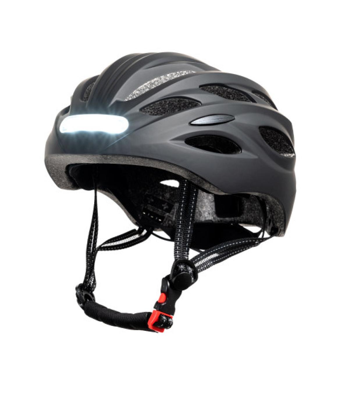 YOUIN CASCO MTB CON LUCES DELANTERA Y TRASTERA – L NEGRO