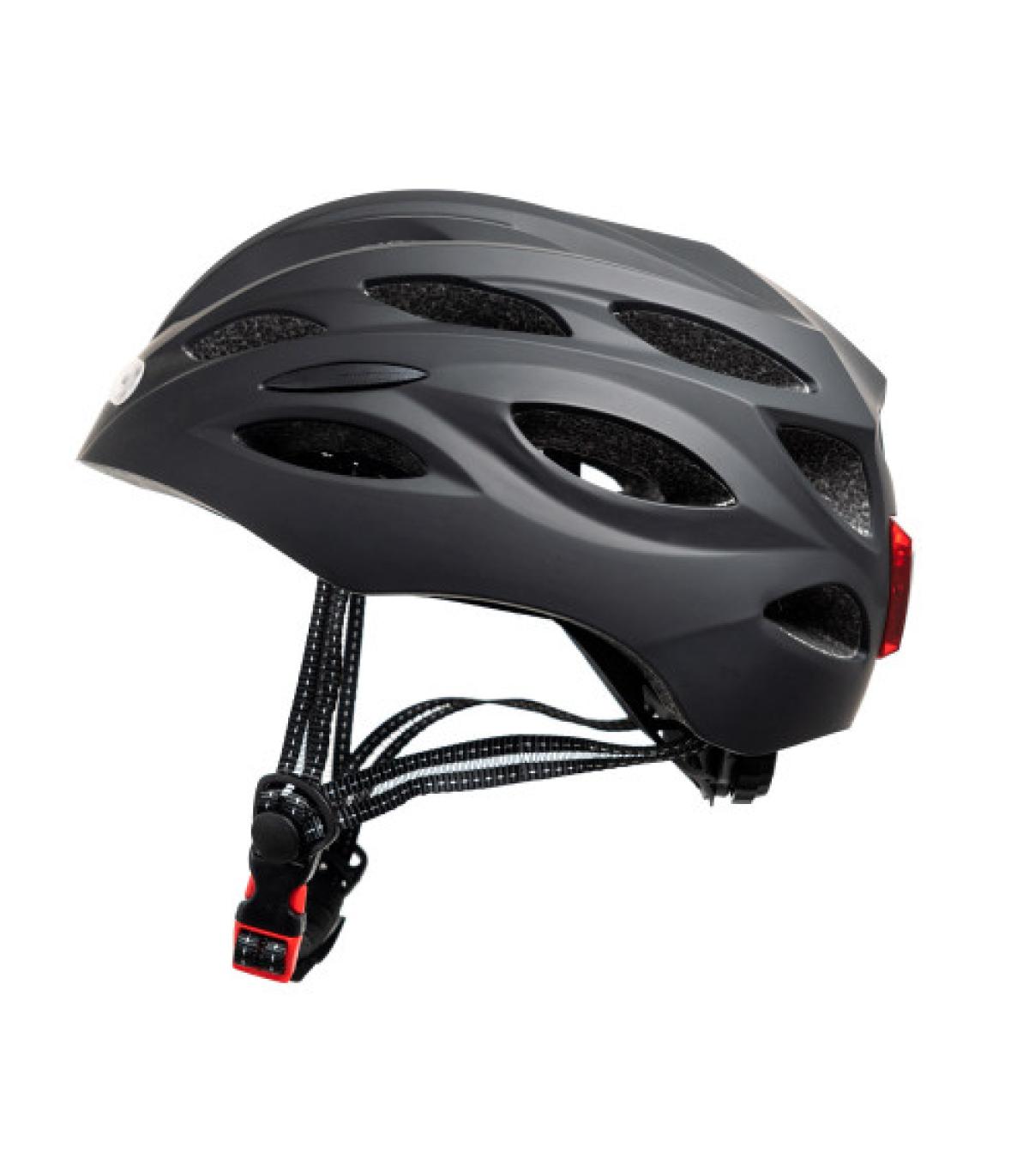 YOUIN CASCO MTB CON LUCES DELANTERA Y TRASTERA – L NEGRO