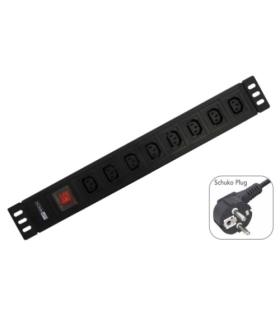 WP WPN-PDU-G05-08 base múltiple 2 m 8 salidas AC Negro