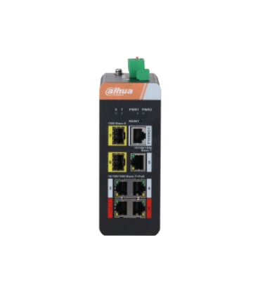 (DH-IS4207-4GT-120) DAHUA SWITCH INDUSTRIAL L2 MANAGED 4 1000M GESTIONABLE POE 2.0 WATCHDOG