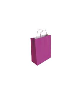 Bismark Bolsa de Papel Celulosa - Medidas 24x8x18cm - Color Fucsia Pack de 25