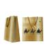 Bismark Bolsa de Papel Reyes Magos - Medidas 24x32x10cm - Tarjeta Colgante - Color Oro