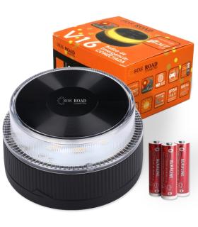 SOS Road Baliza de Señalizacion de Emergencia en Carretera V16 - Homologada por la DGT - GPS y SIM Integrada - Conectividad DGT.