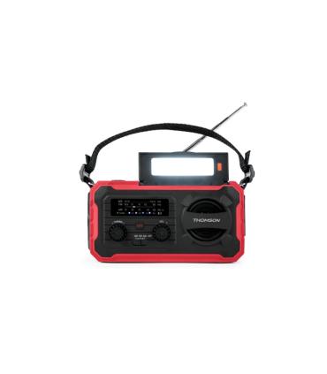 Thomson Radio Solar Portatil SOS - AM/FM - Bateria de 8000mAh - Linterna de Emergencia - 3 Modos de Carga - Funcion Powerbank ..