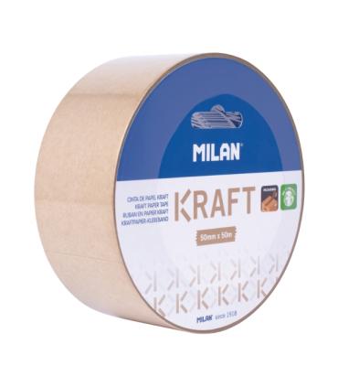 Milan Precinto de Papel Kraft - 50mm x 50m - Color Marron