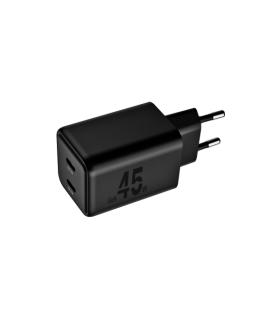 Blackbyte by Pedro Buerbaum Cargador GaN Doble PD de 45W - 2xUSB-C - Carga Rapida PPS - Color Negro