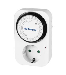 Orbegozo PG 02 Programador 24 Horas - Potencia hasta 3500W - Uso Facil e Intuitivo - Intervalos de 15 Minutos - Color Blanco