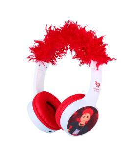 Redlox by Chuster Tuber Auriculares Bluetooth 5.3 con Pelo - Altavoz 30mm - Bateria 200mAh - Autonomia hasta 24h - Alcance 10m..